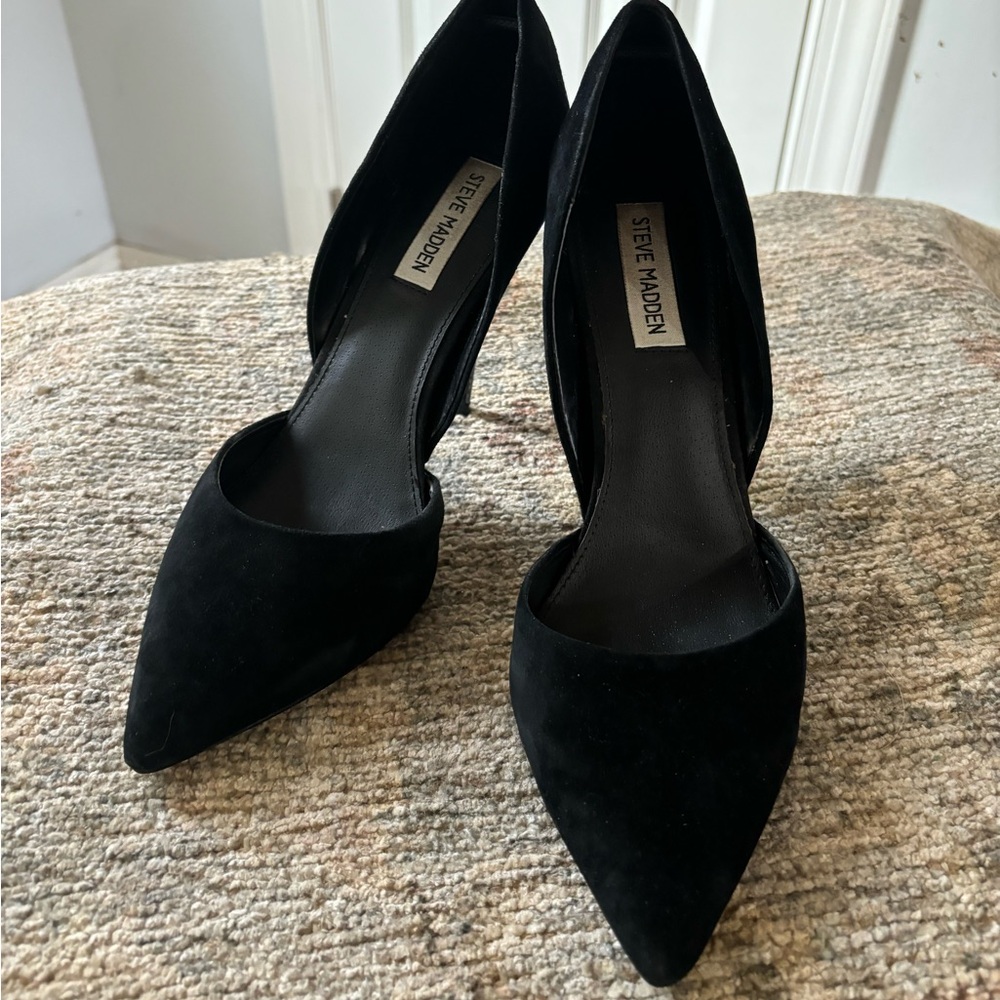 Steve Madden Black Suede Stiletto